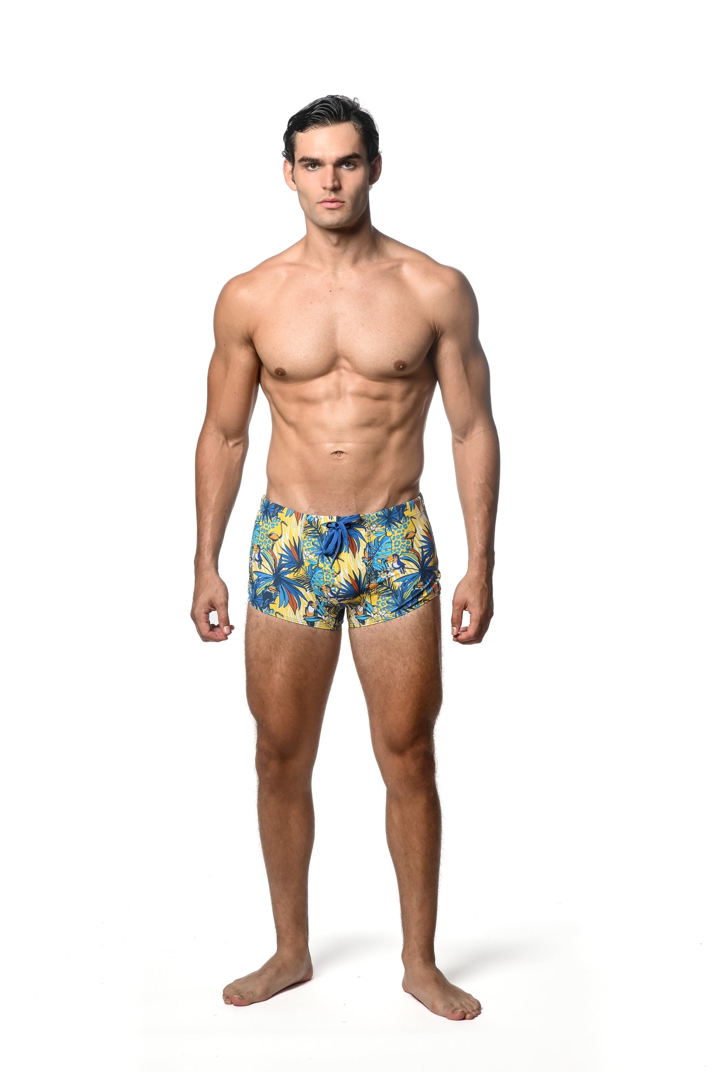 St33le Royal Gold Printed Swim Trunks
