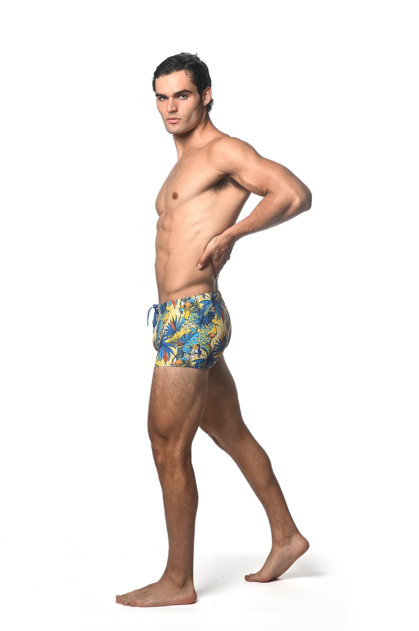 St33le Royal Gold Printed Swim Trunks