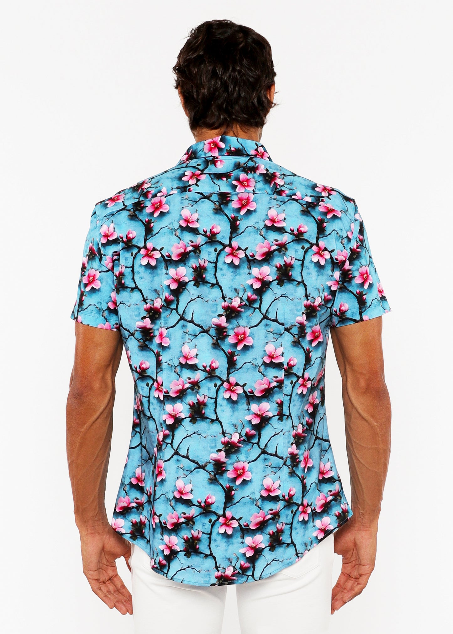 St33le Cherry Blossoms 3D Print Knit SS Shirt