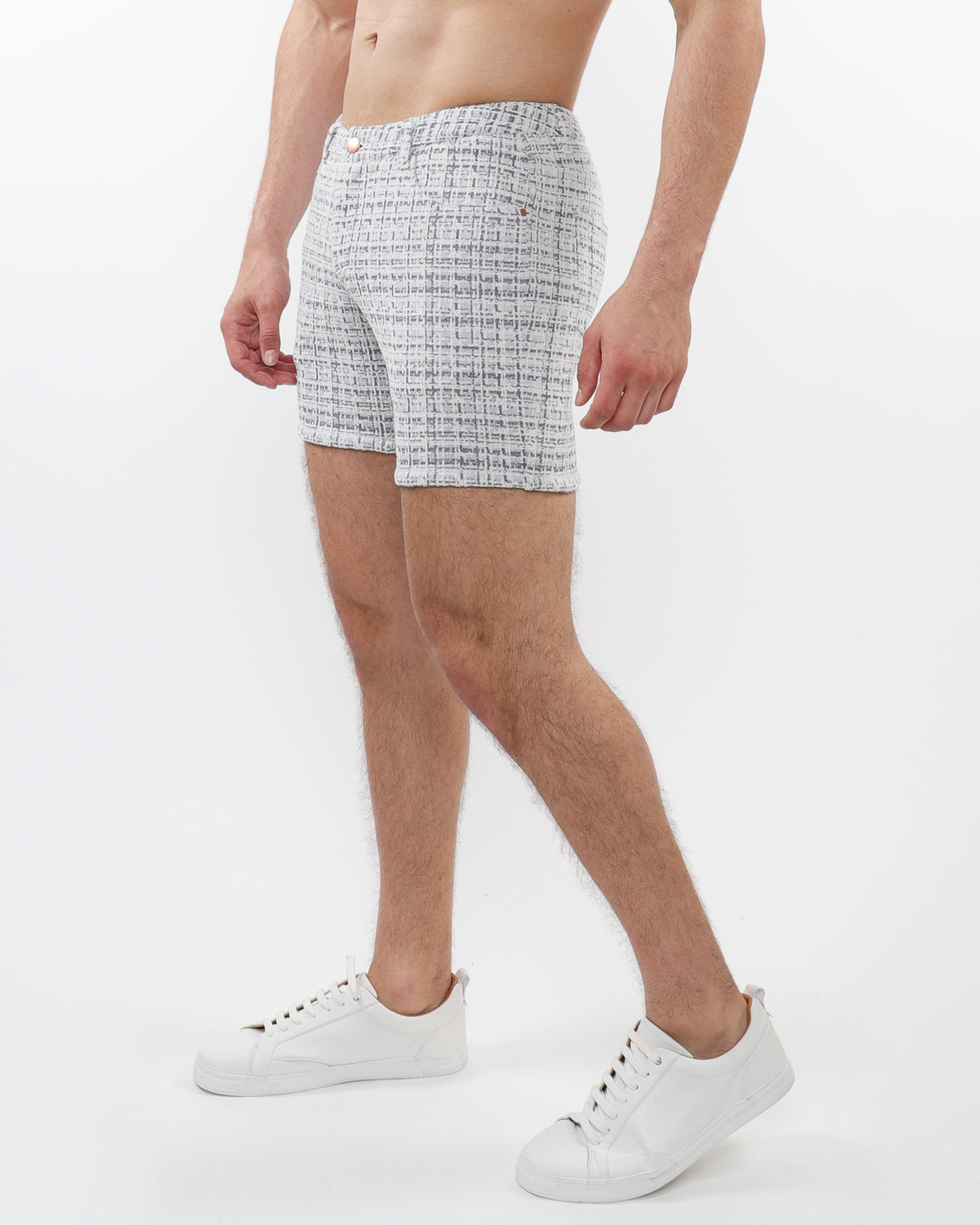 St33le Blue Tweed 5" Jacquard Knit Short