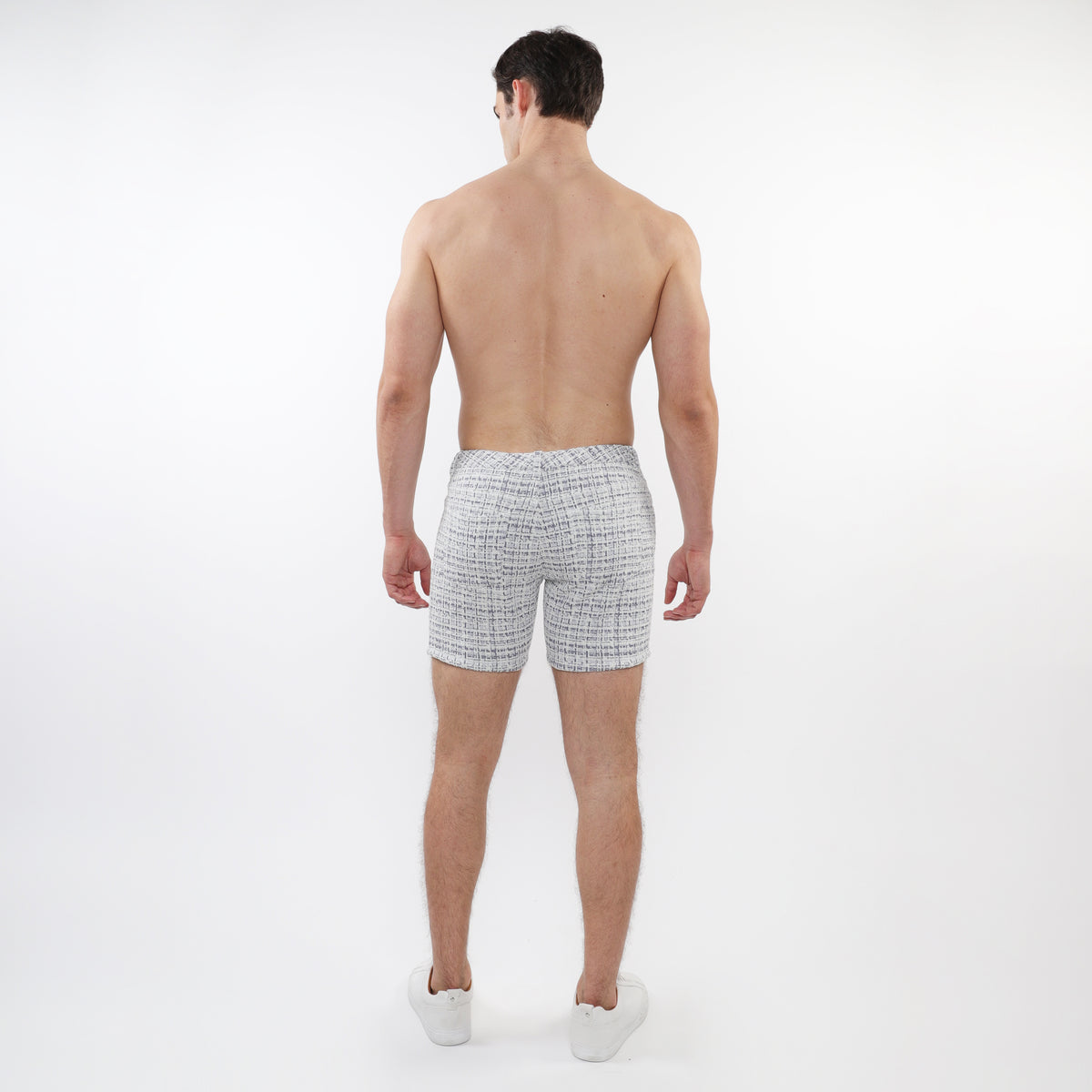 St33le Blue Tweed 5" Jacquard Knit Short