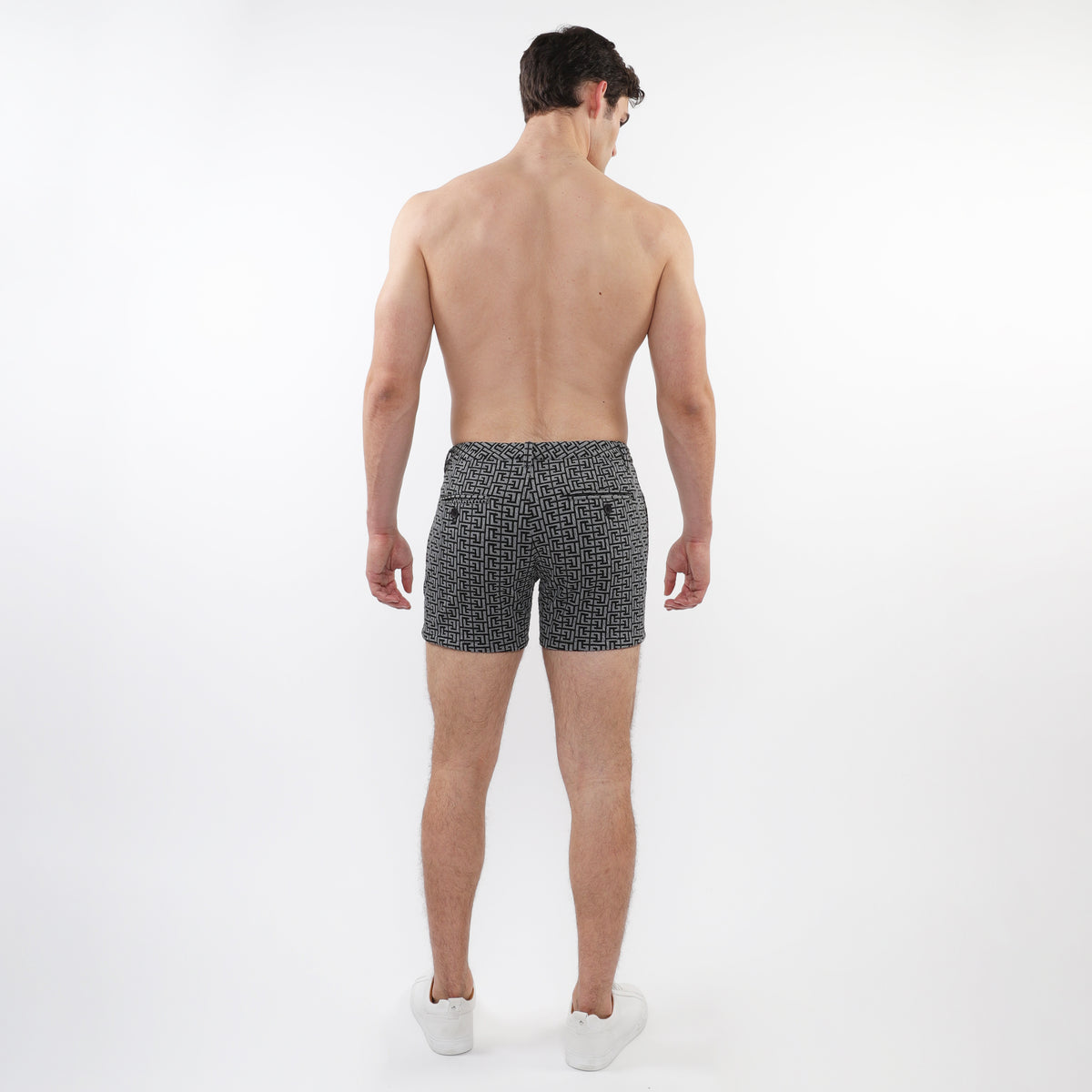 St33le Charcoal/Black Maze 5" Textured Jacquard Knit Short