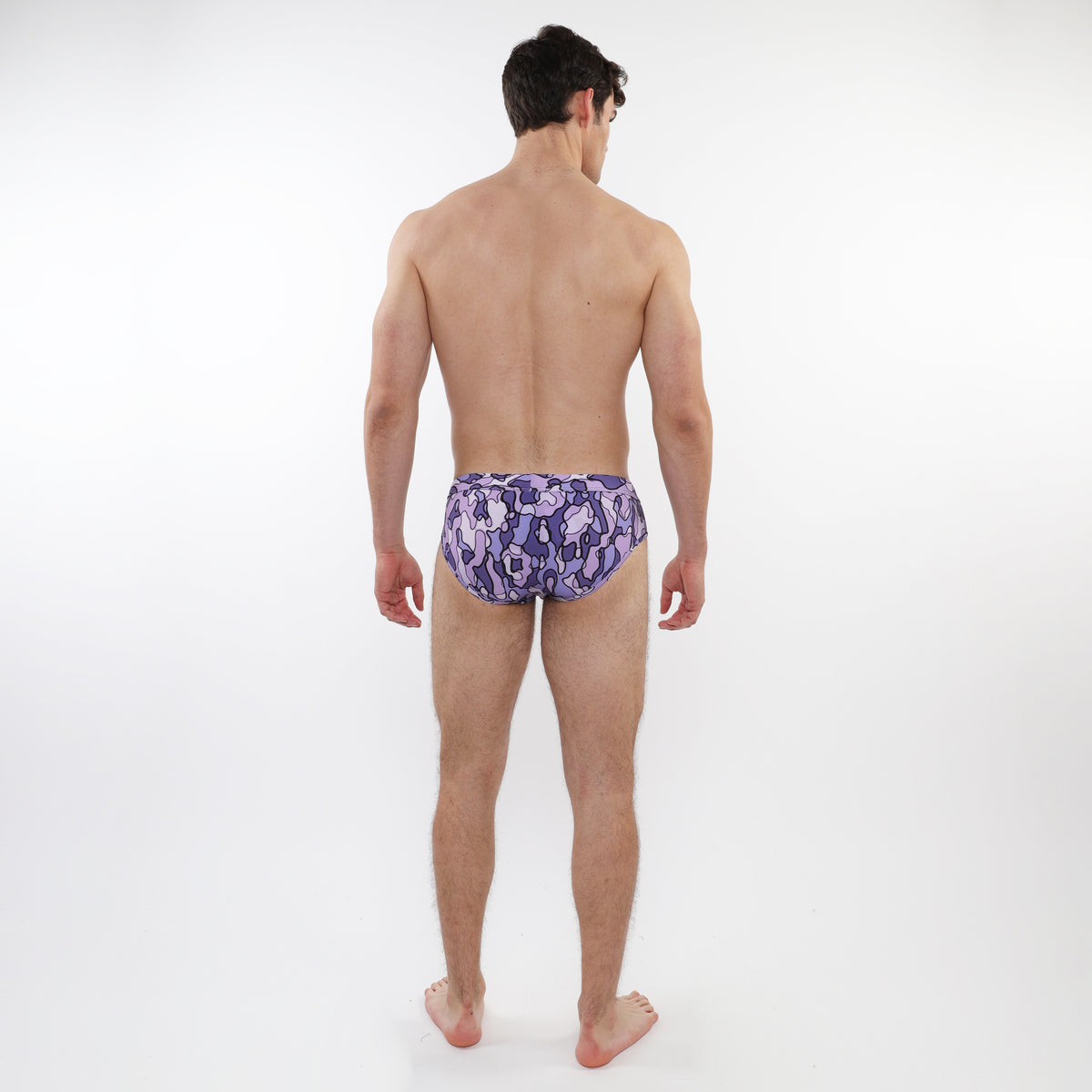 St33le Purple Periwinkle Camo Swim Brief