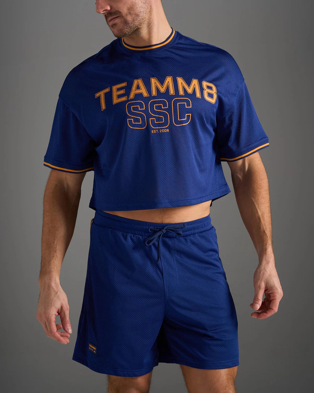 TEAMM8 Fraternity Drop Sleeve Crop Tee