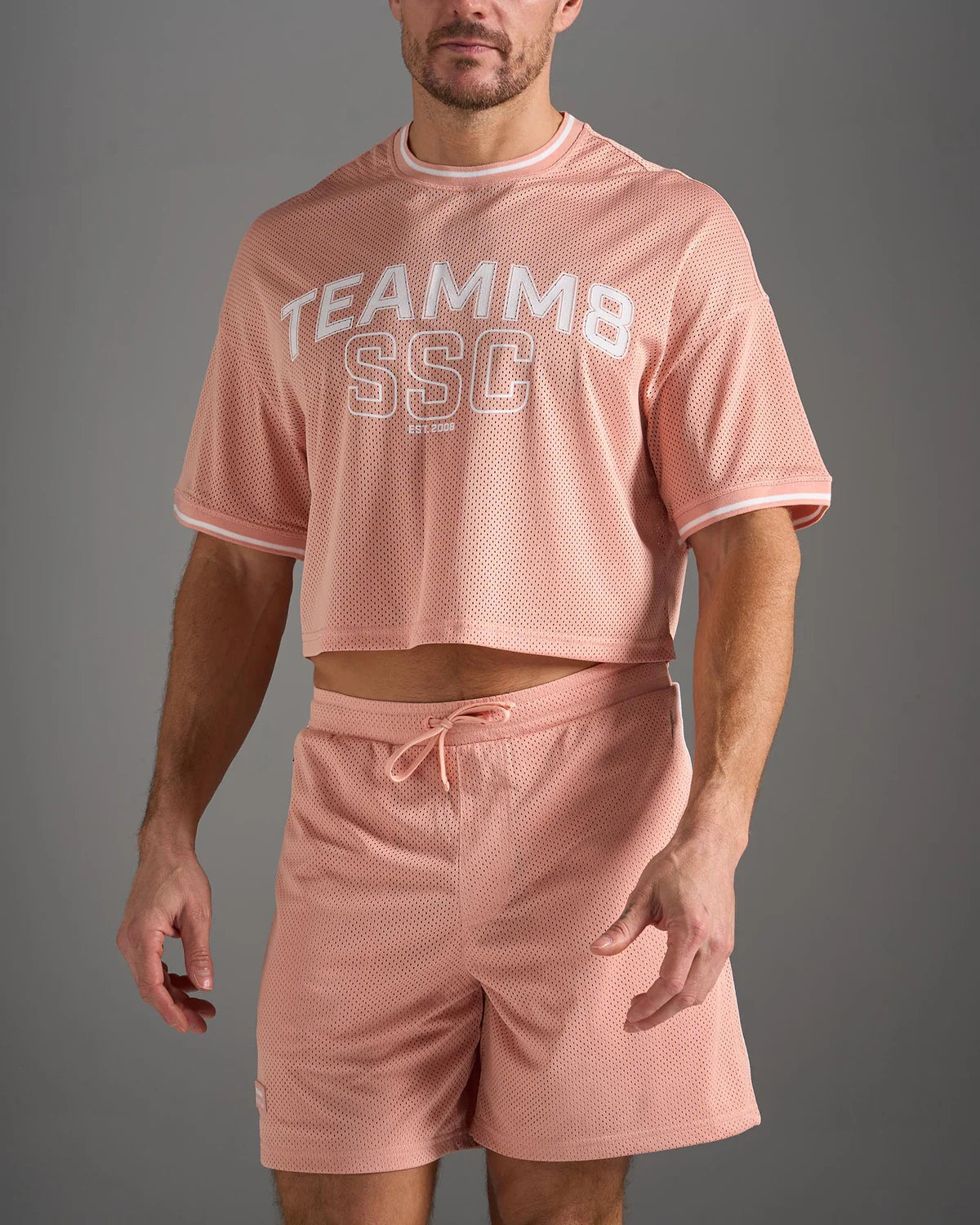 TEAMM8 Fraternity Drop Sleeve Crop Tee