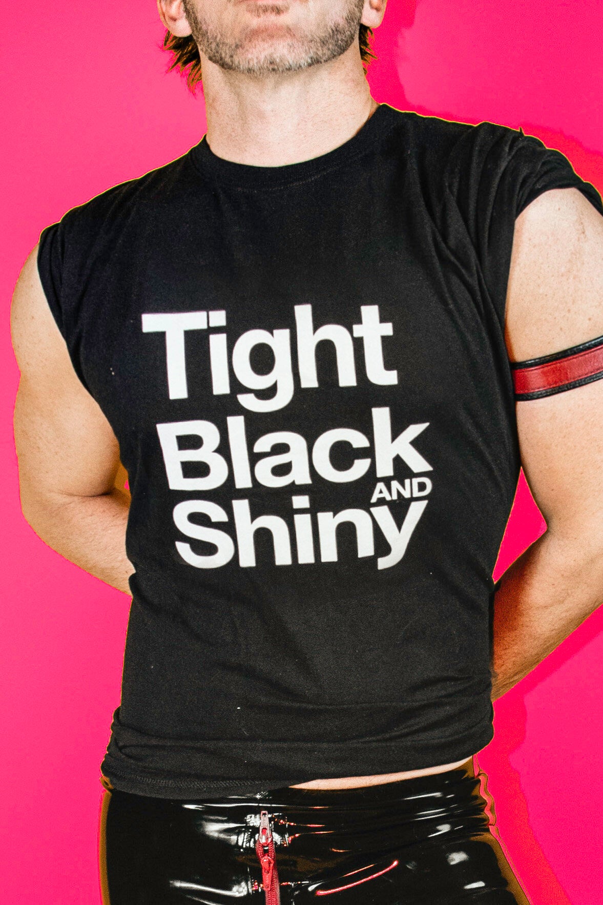 Peachy Kings Tight Black & Shiny Tee