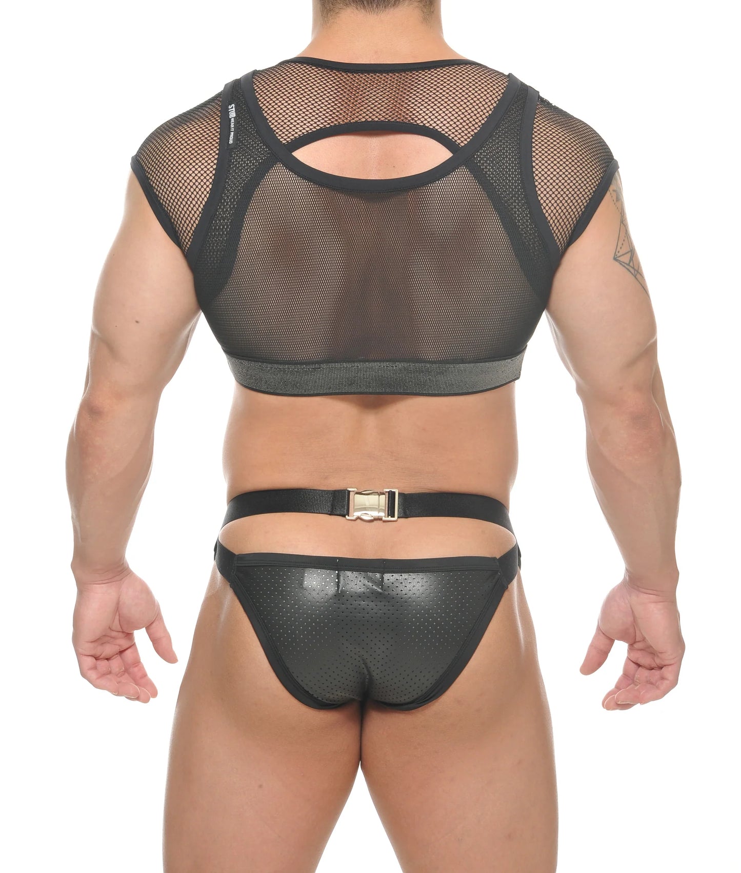 Stud Vaud Mesh Crop Top
