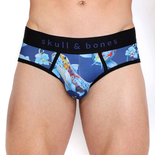 Skull & Bones Hand Painted Koi Brief