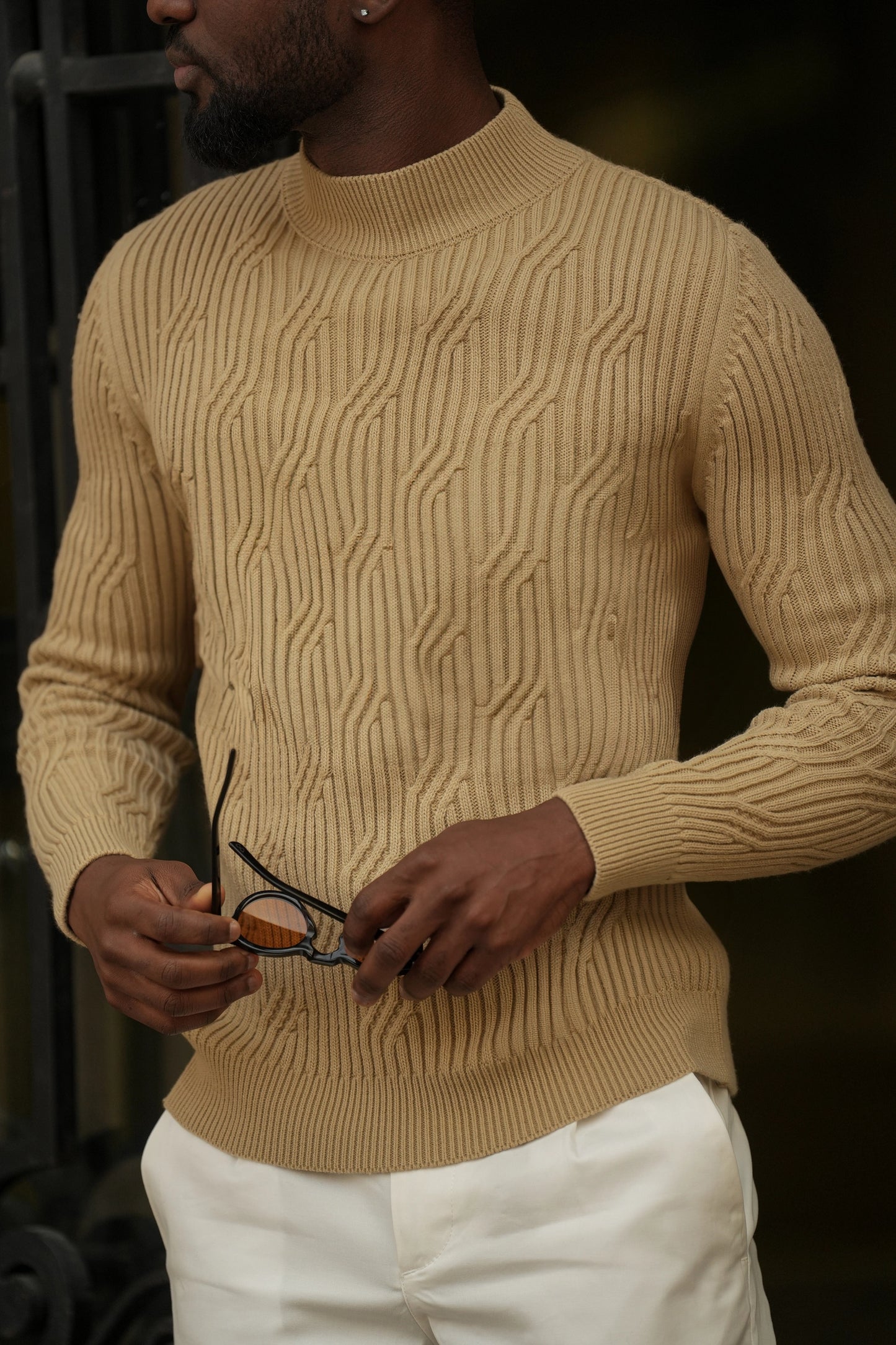 Donato Beige Perkins Pullover