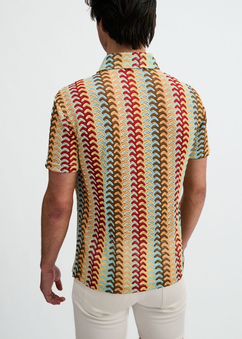 St33le Mirage/Yolk Arrow Stripe Knit SS Shirt