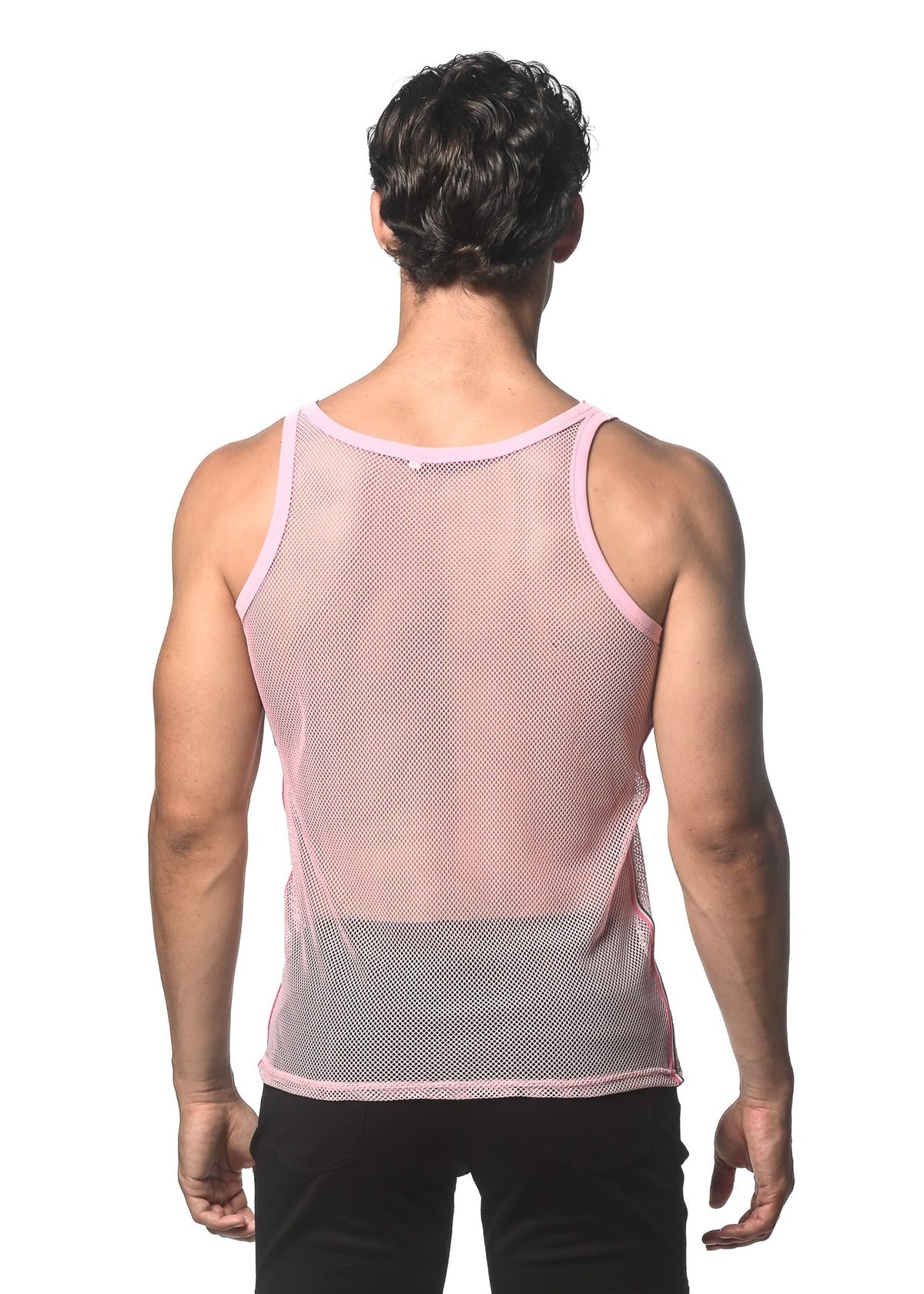 St33le Stretch Mesh Side Tape Tanks