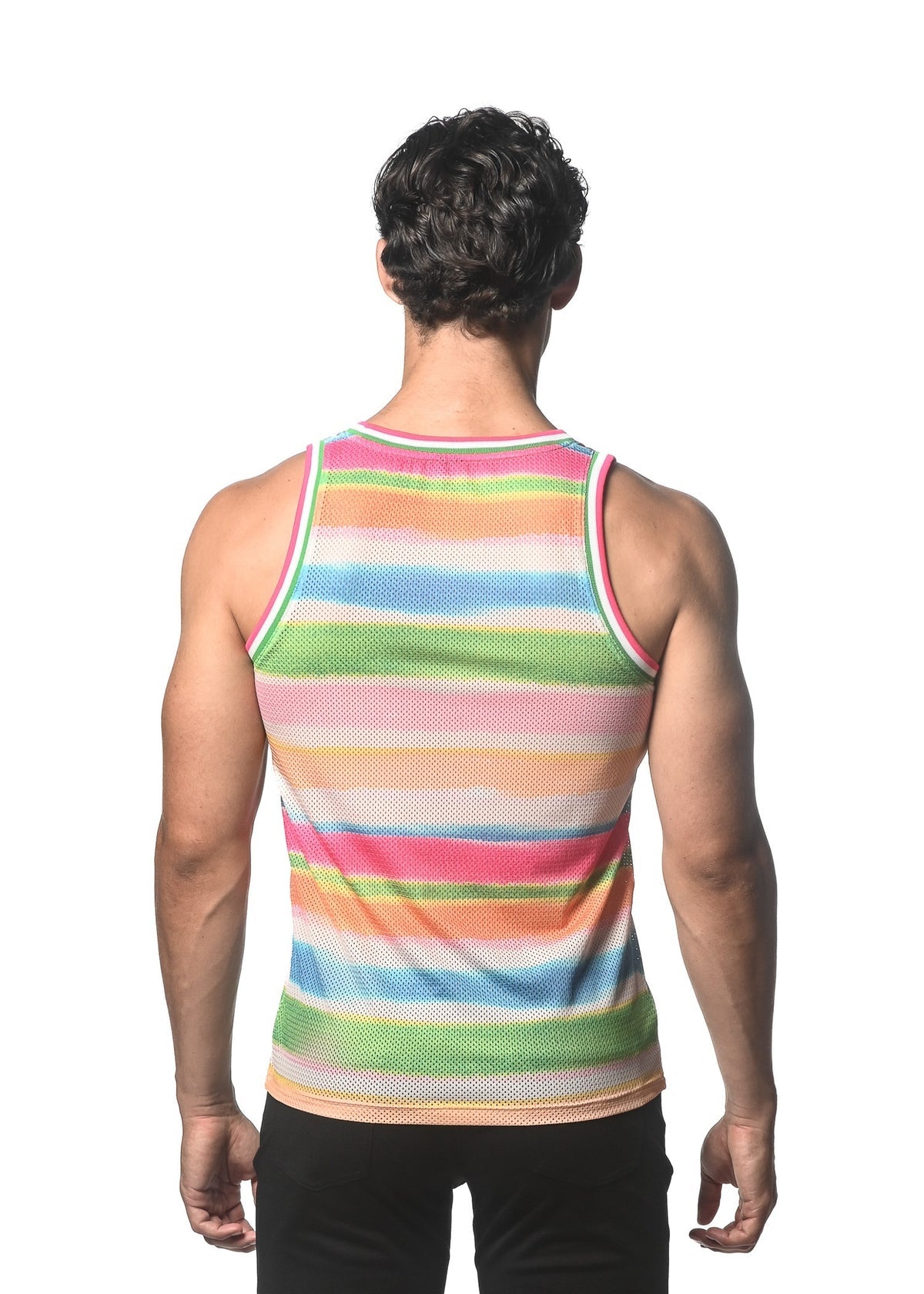 St33le Green/Candy Striped Printed Tank