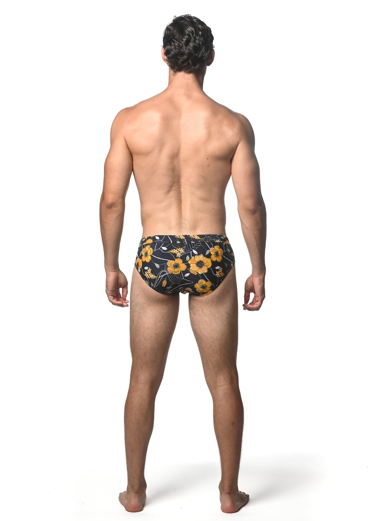 St33le Midnight Gold Printed Swim Brief