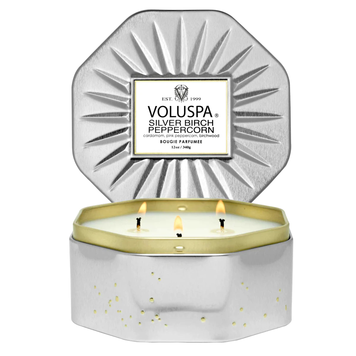 Voluspa Silver Birch Peppercorn Candles