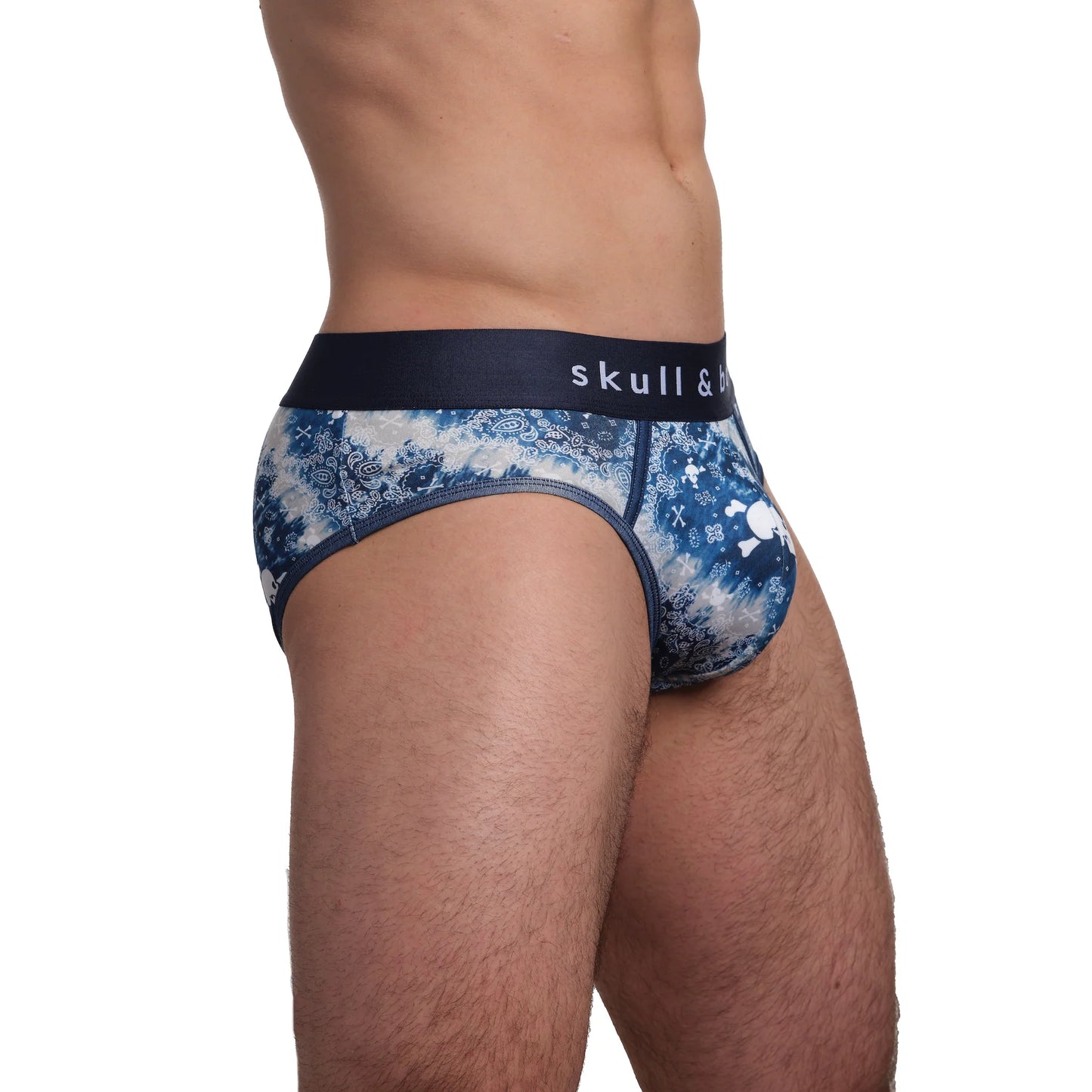 Skull & Bones Indigo Bandana Brief