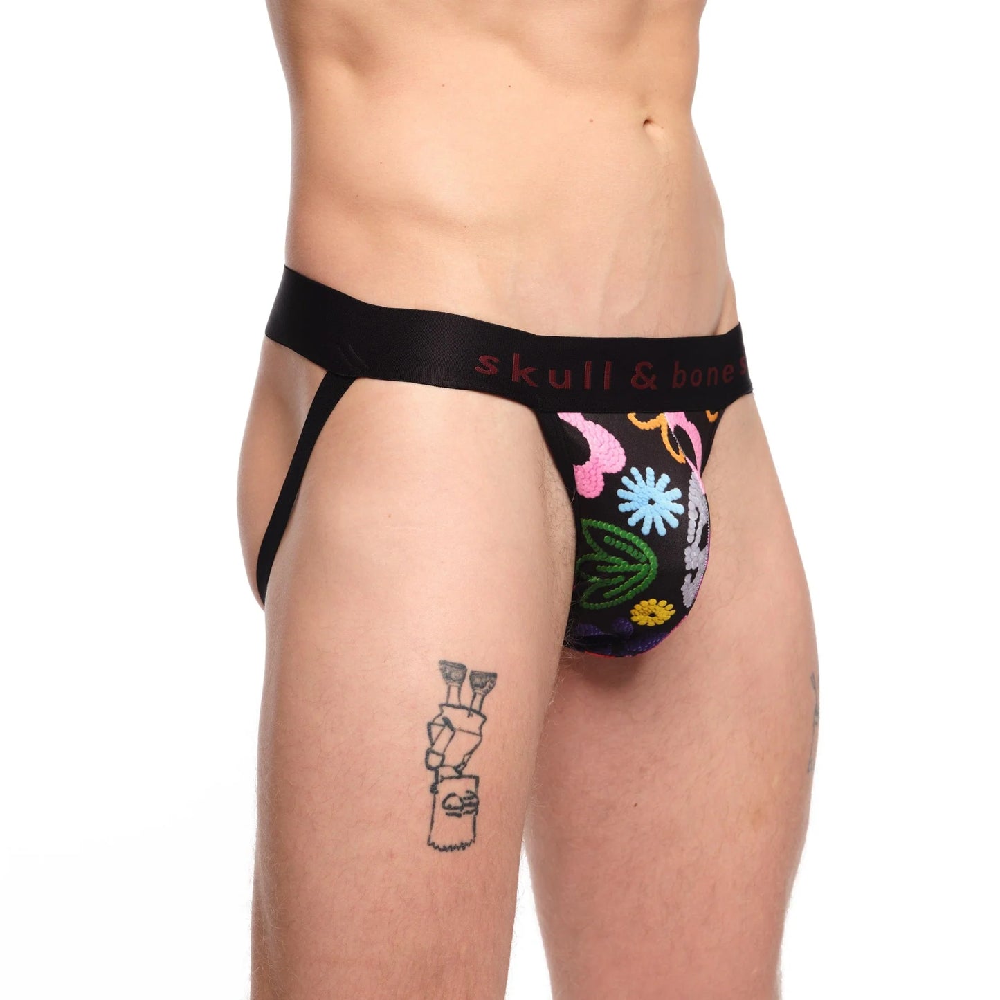 Skull & Bones Floral Skull Jockstrap