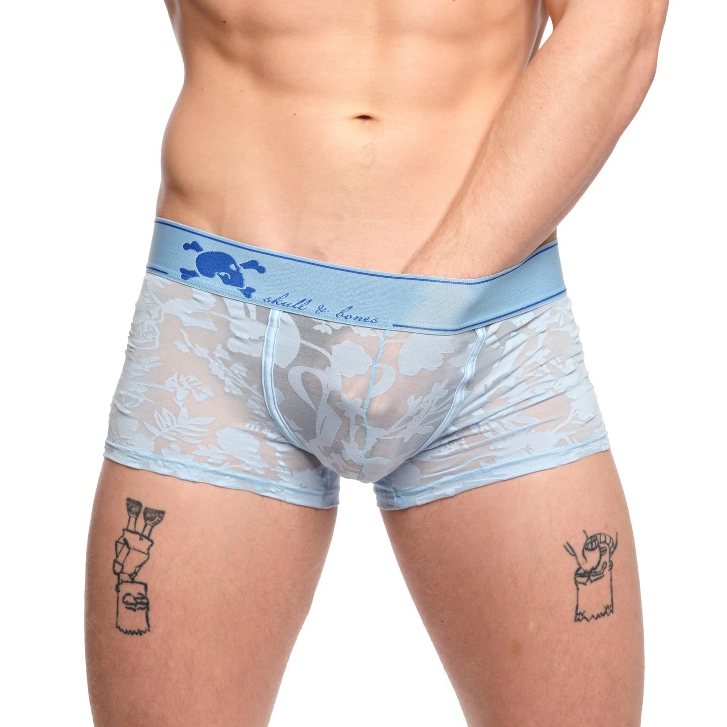 Skull & Bones Dutch Floral Burnout Sky Blue Collection