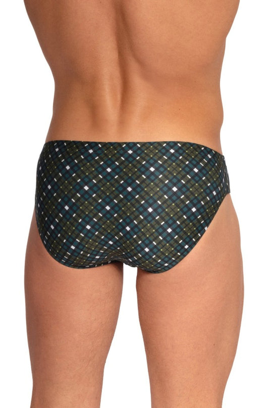 Olaf Benz Green Check Sport Brief