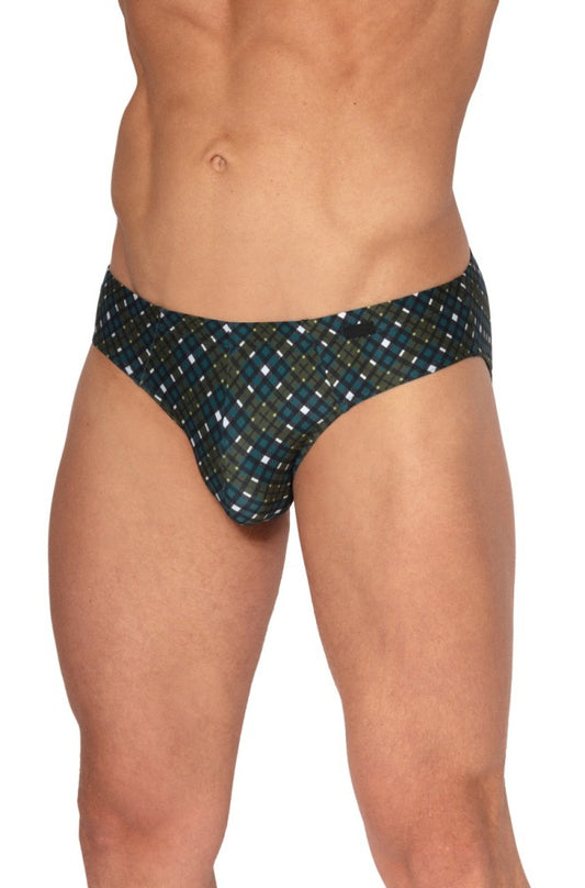 Olaf Benz Green Check Sport Brief