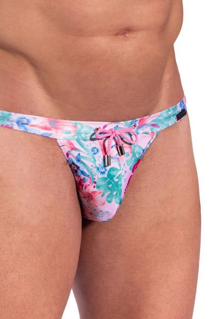 Manstore Pink Flower Swim Bikini Brief