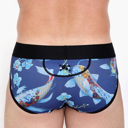 Skull & Bones Hand Painted Koi Brief