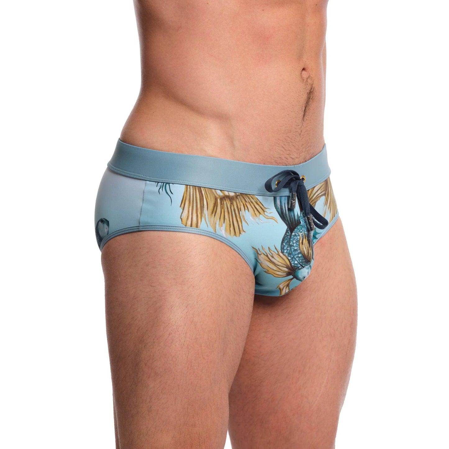 Skull & Bones Fighting Fish Swim Briefs