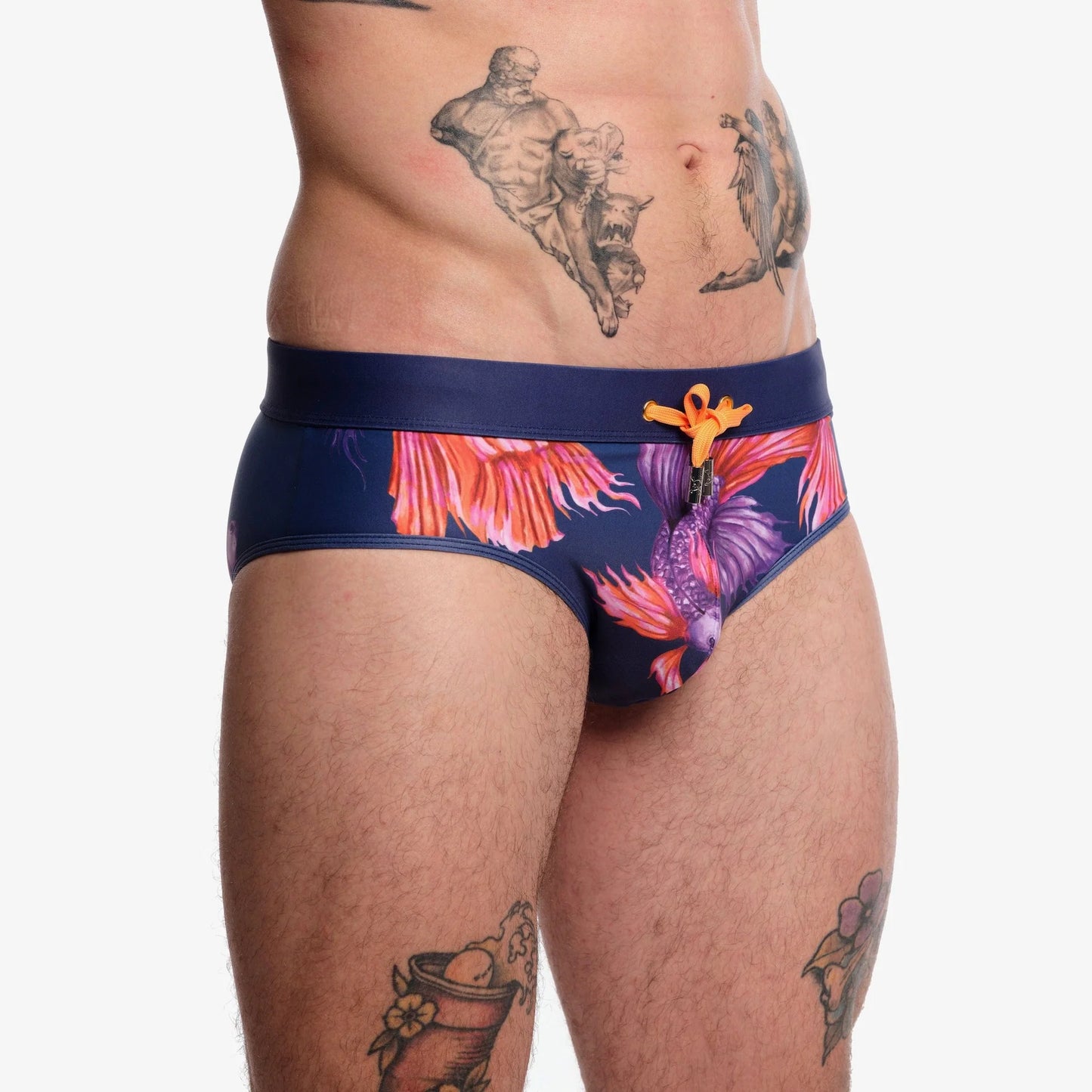 Skull & Bones Fighting Fish Swim Briefs