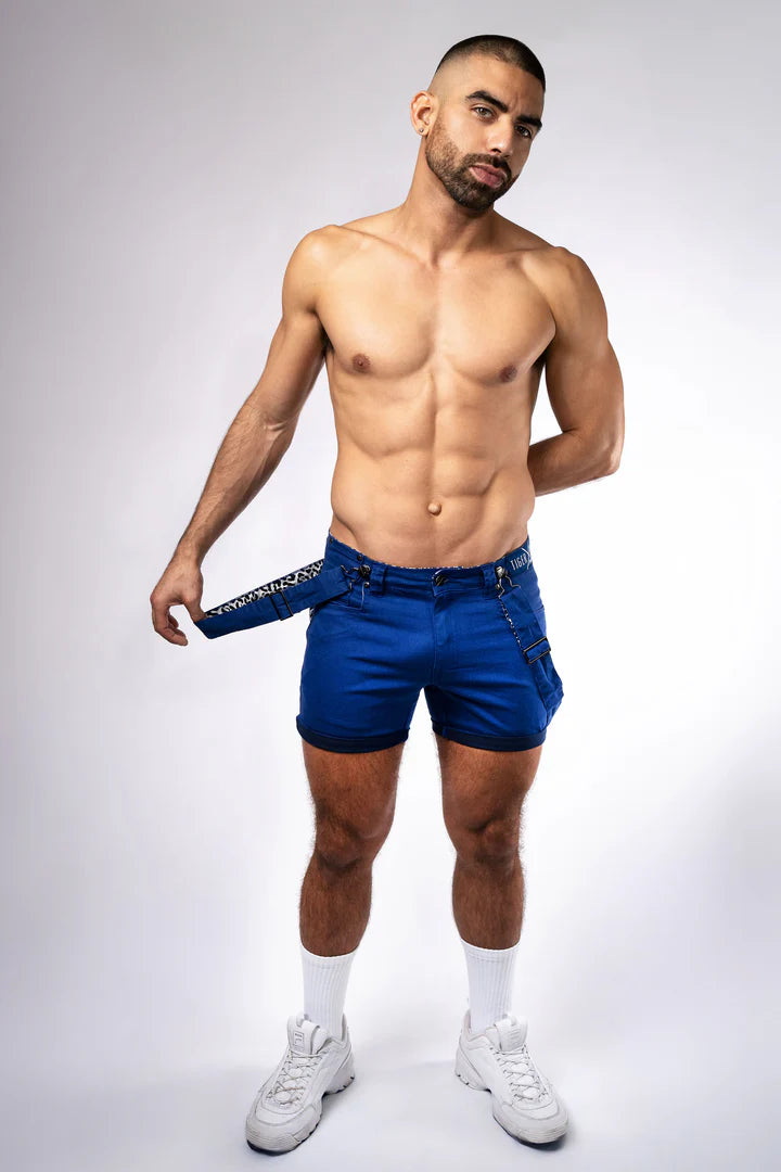 Tiger Horse Jungle Collection Suspender Short w/ Leopard Print Lining