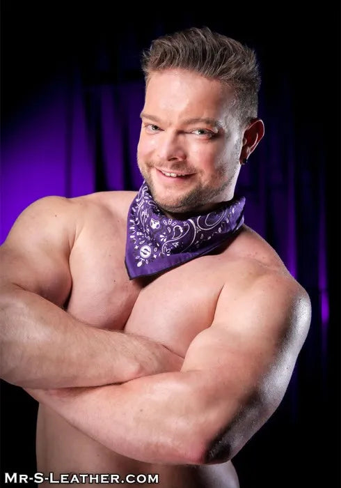 Mr. S Leather Zipper Pocket Neck Hanky