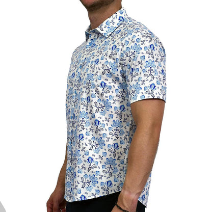 Assassin Stretch Cotton Short Sleeve Button Down Shirt