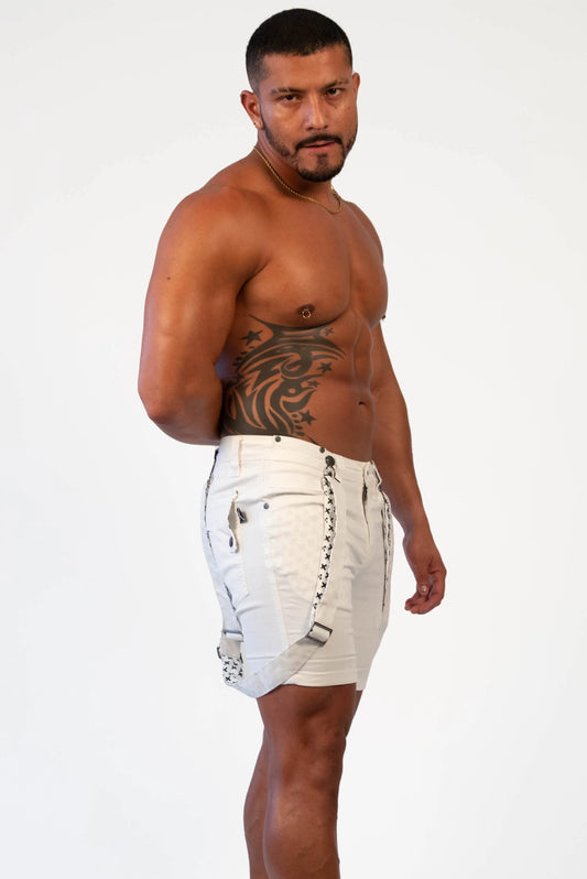 Tiger Horse Romey Wade White Denim Short