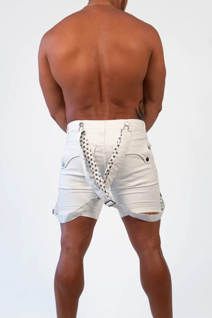 Tiger Horse Romey Wade White Denim Short