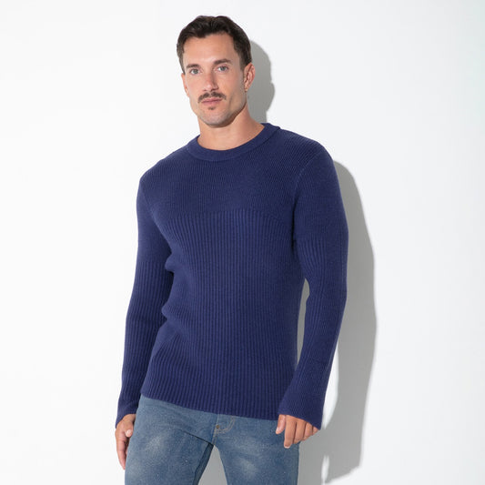 Code22 Ribbed Navy Sweater