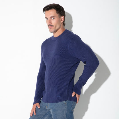 Code22 Ribbed Navy Sweater