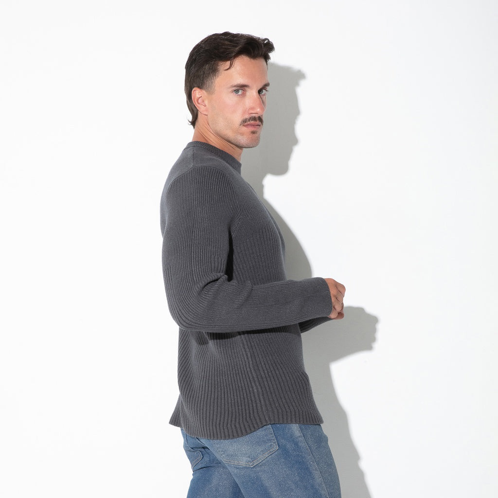 Code22 Ribbed Grey Sweater
