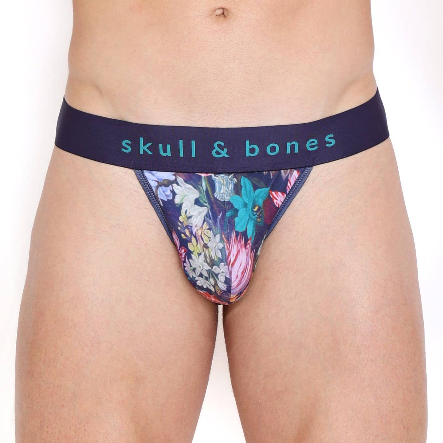Skull & Bones Floral Thong