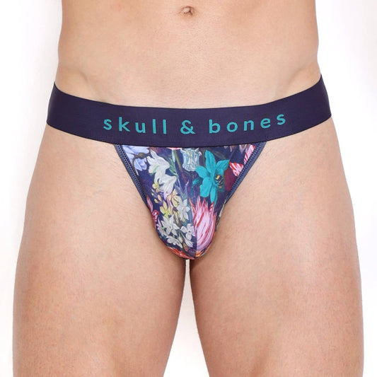 Skull & Bones Floral Thong