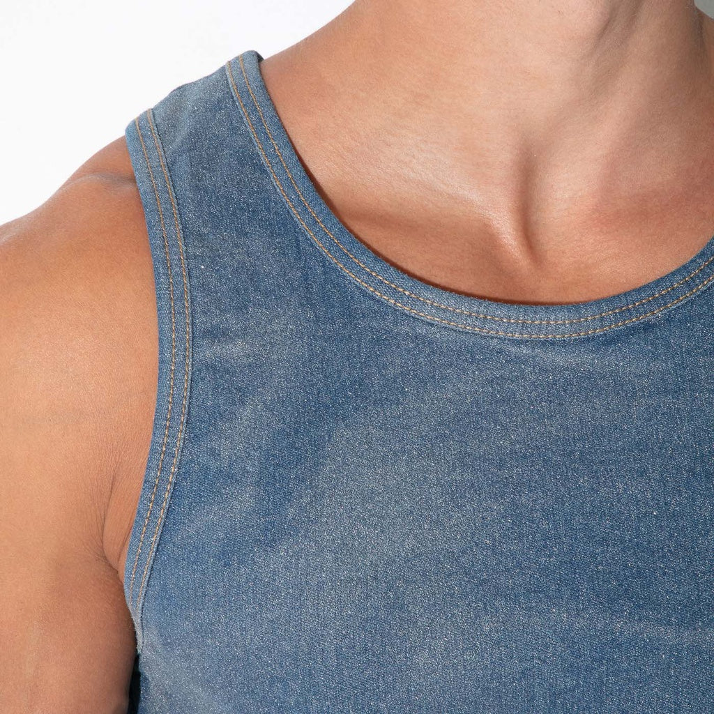 Code22 Metallic Denim Tank