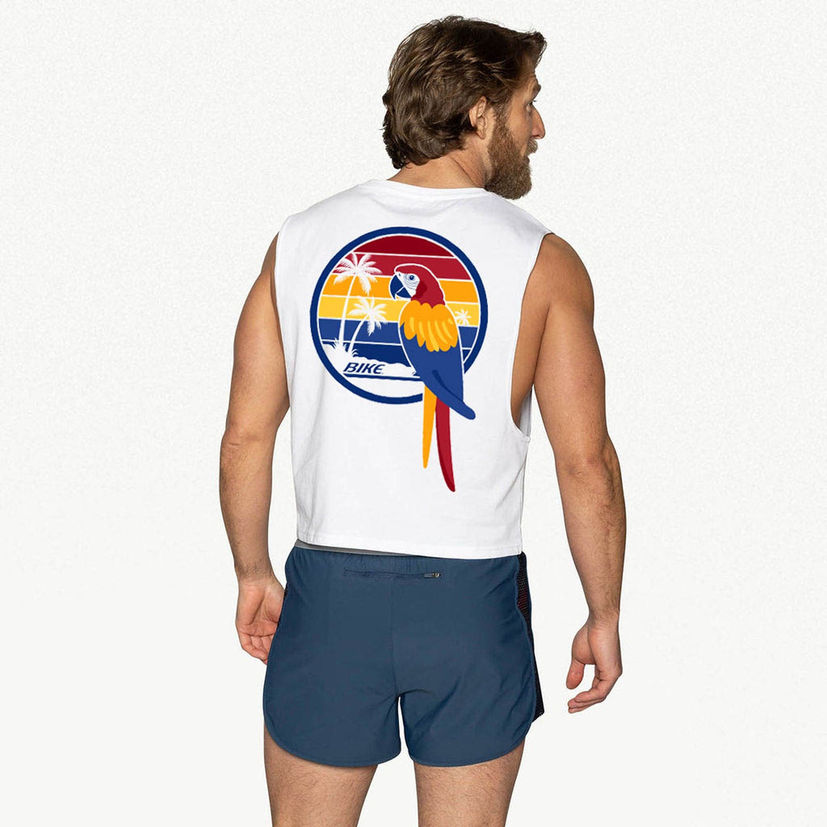 Bike Athletic Parrot Crop Tank