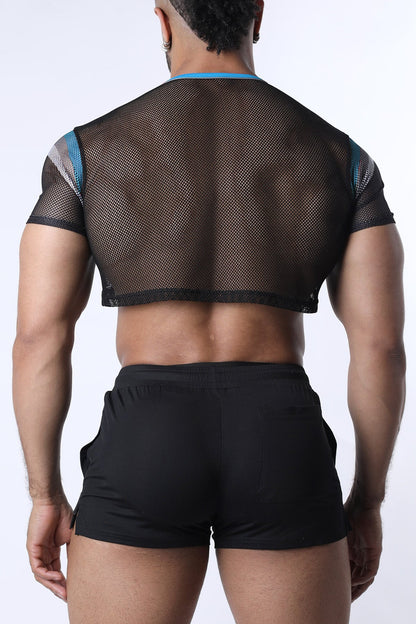 Cellblock13 Chain Reaction Mesh Crop
