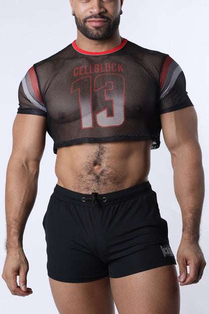 Cellblock13 Chain Reaction Mesh Crop