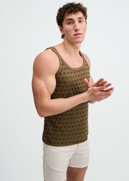 St33le Stretch Knit Ripped Tanks