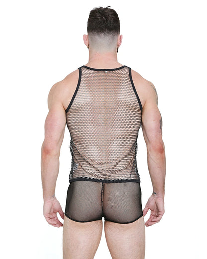 Black Unicorn Greek Fishnet Tank