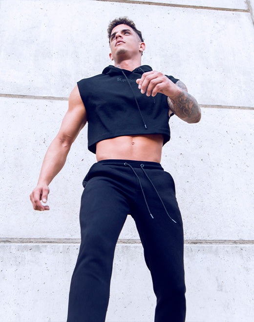 Supawear Black Crop Hoodie