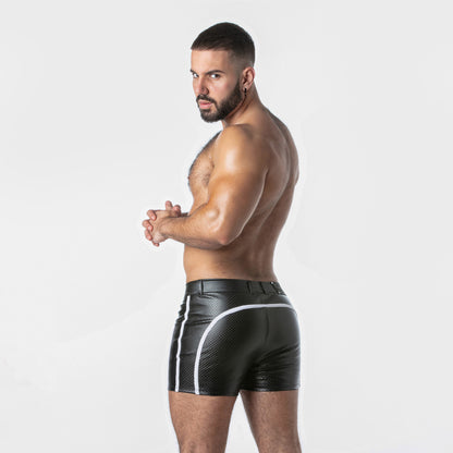 Locker Gear Punch Hole Leatherette Shorts