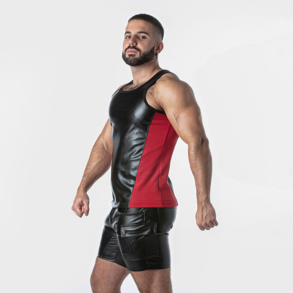 Locker Gear Punch Hole Leatherette Tanktop