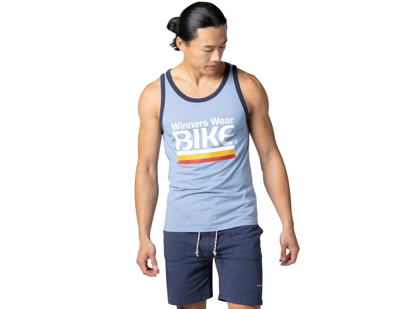 Bike Light Blue Logo Ringer Tank