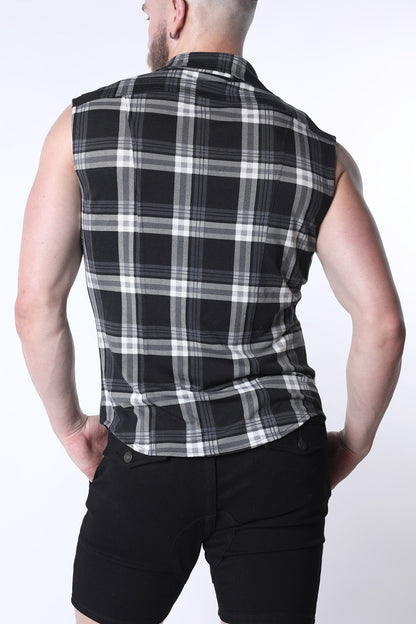 Timoteo Lumber Jacked Sleeveless Shirt