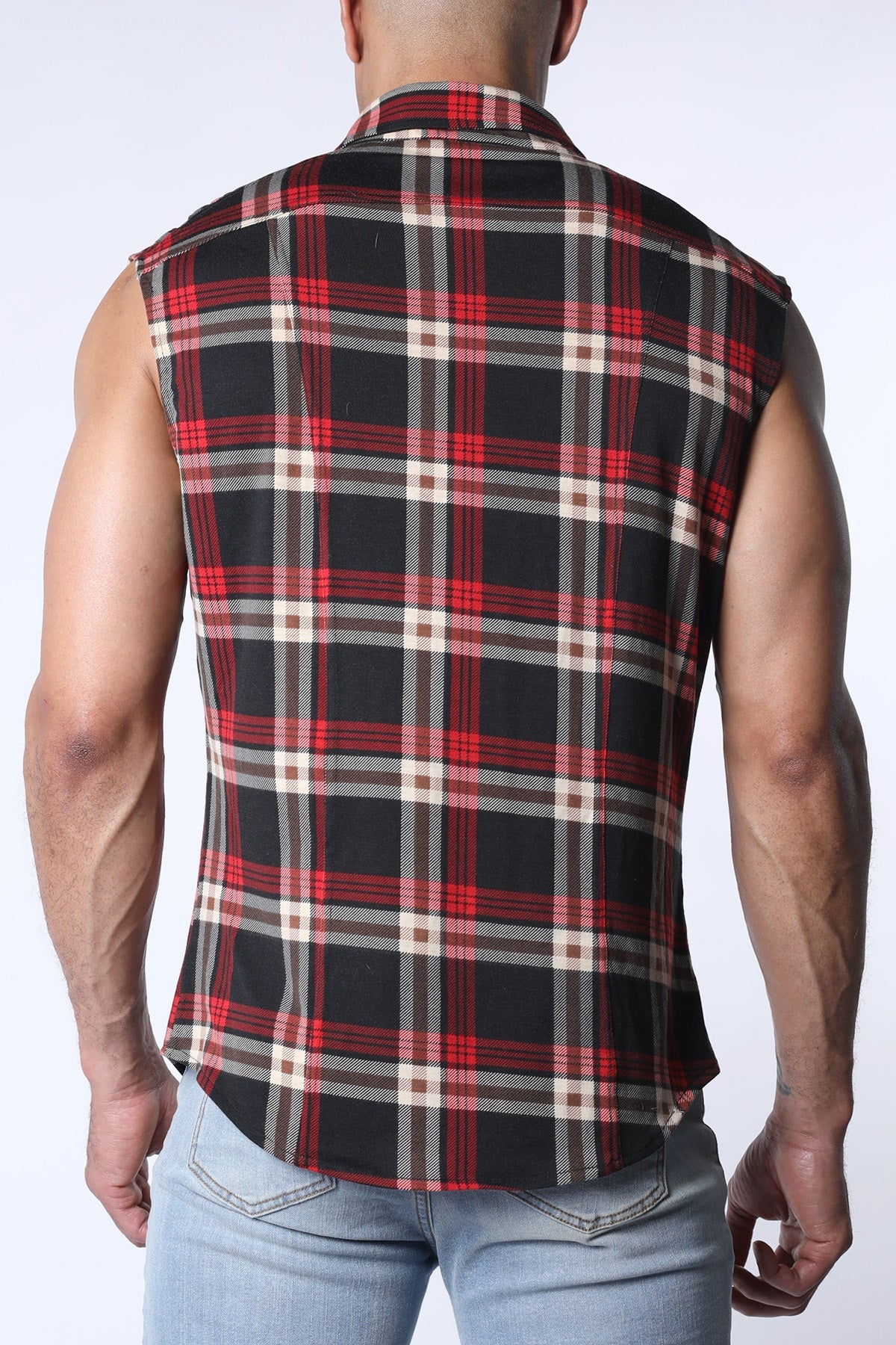 Timoteo Lumber Jacked Sleeveless Shirt