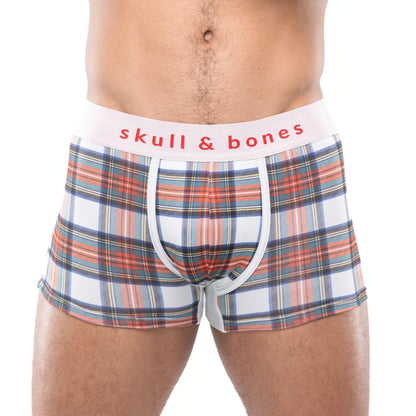 Skull & Bones Tartan Plaid White Collection